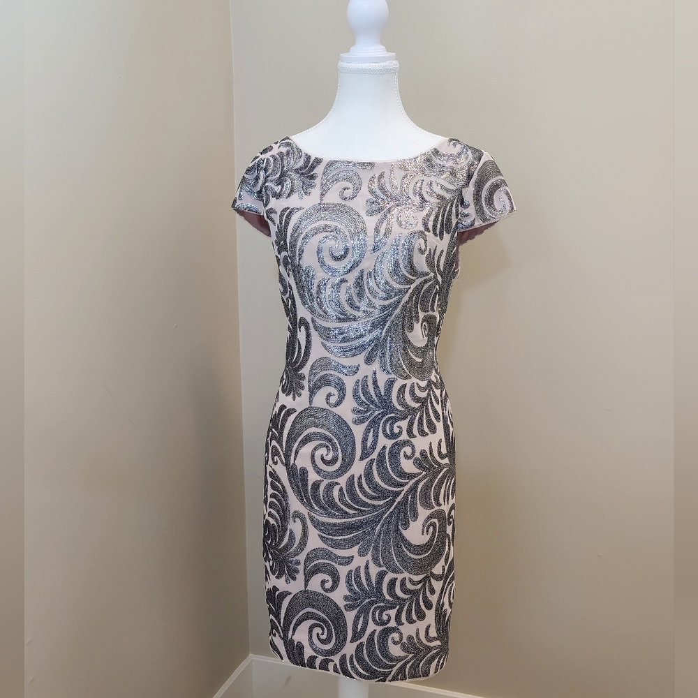 Adriana Papell Sequin Cocktail Dress - Picture 2 of 6